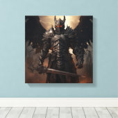 中世エンジェルウォリアー – 引き伸ばしキャンバス印刷 キャンバスプリント (インサイチュ (ウッドフロア))