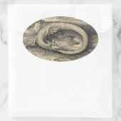 中世オロボロス・ドラゴン 楕円形シール (バッグ)