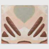 中世オーガニック紀のモダン抽象芸術アートデコパージュ ラッピングペーパー (フラット)