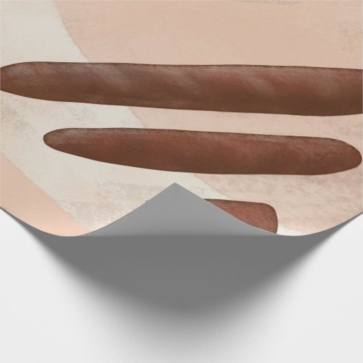 中世オーガニック紀のモダン抽象芸術アートデコパージュ ラッピングペーパー (角)