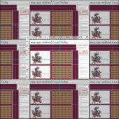 中世カジュアル「金曜日」 DIY Mug Rugs ファブリック (タイル)