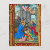 中世カトリック教会クリスマス出生 シーズンポストカード (正面)