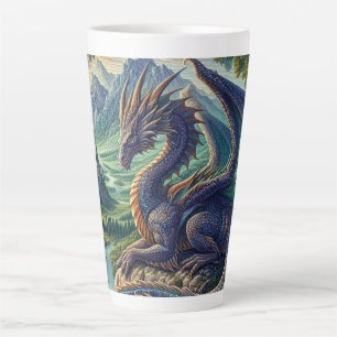 中世カラフルドラゴン城 カフェラテマグ
