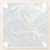 中世カラフルドラゴン城 ガラスコースター (裏面)