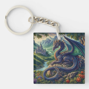 中世カラフルドラゴン城 キーホルダー