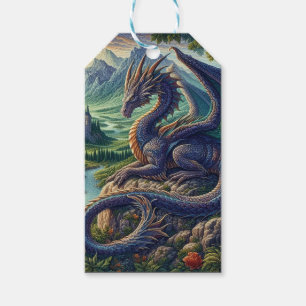 中世カラフルドラゴン城 ギフトタグ