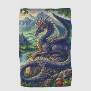 中世カラフルドラゴン城 ゴルフタオル