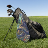 中世カラフルドラゴン城 ゴルフタオル (グリーン)