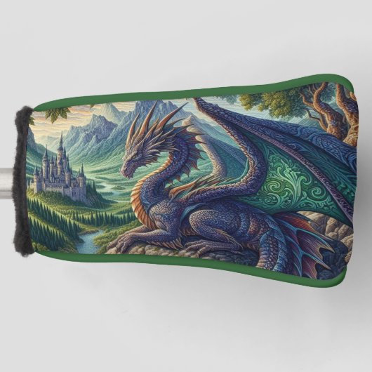 中世カラフルドラゴン城 ゴルフヘッドカバー (正面)