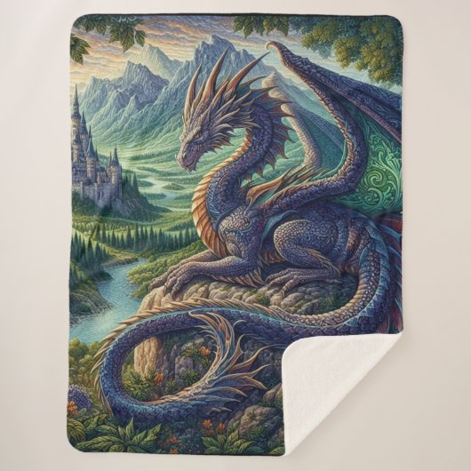 中世カラフルドラゴン城 シェルパブランケット (正面)