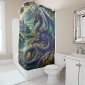中世カラフルドラゴン城 シャワーカーテン (インサイチュ)