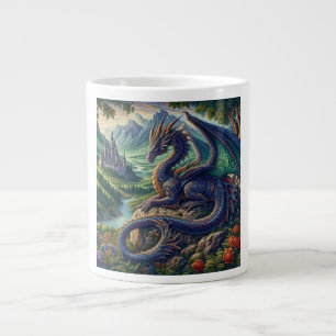 中世カラフルドラゴン城 ジャンボコーヒーマグカップ