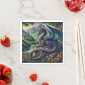 中世カラフルドラゴン城 スタンダードカクテルナプキン (インサイチュ)