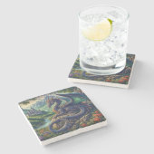 中世カラフルドラゴン城 ストーンコースター (横)