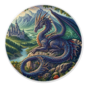 中世カラフルドラゴン城 セラミックノブ