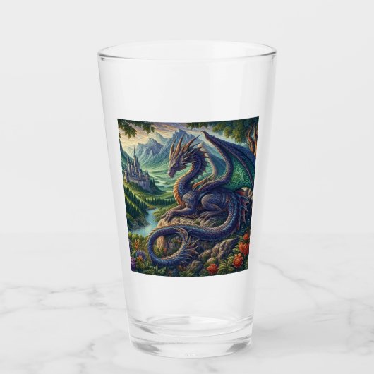 中世カラフルドラゴン城 タンブラーグラス (正面)