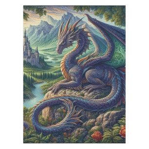 中世カラフルドラゴン城 テーブルクロス