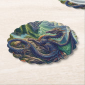 中世カラフルドラゴン城 ペーパーコースター (アングル)