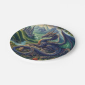 中世カラフルドラゴン城 ペーパープレート (アングル)