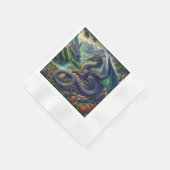 中世カラフルドラゴン城 縁ありカクテルナプキン (角)