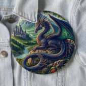 中世カラフルドラゴン城 缶バッジ (インサイチュ)