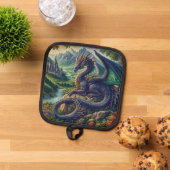 中世カラフルドラゴン城 鍋敷き (トップダウン)