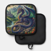 中世カラフルドラゴン城 鍋敷き (正面/裏面)