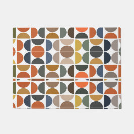 中世カラフル紀レトロ幾何学     ドアマット