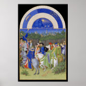 中世カレンダー5月Taurus & Gemini ポスター (正面)