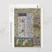 中世カレンダー: 6月 ポストカード (正面/裏面)