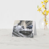 中世ガーゴイルのブランクのメッセージカード カード (黄色い花)