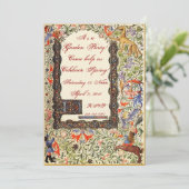 中世ガーデンパーティー5X7招待状 招待状 (スタンド正面)