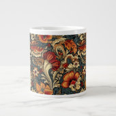 中世ガーデン花柄 ジャンボコーヒーマグカップ (正面)
