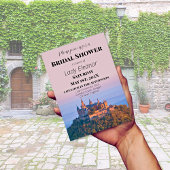 中世キャッスルファンタジーピンクブライダルシャワー 招待状