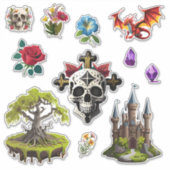 「中世キャラクター」カスタムカットビニールのシール シール (正面)