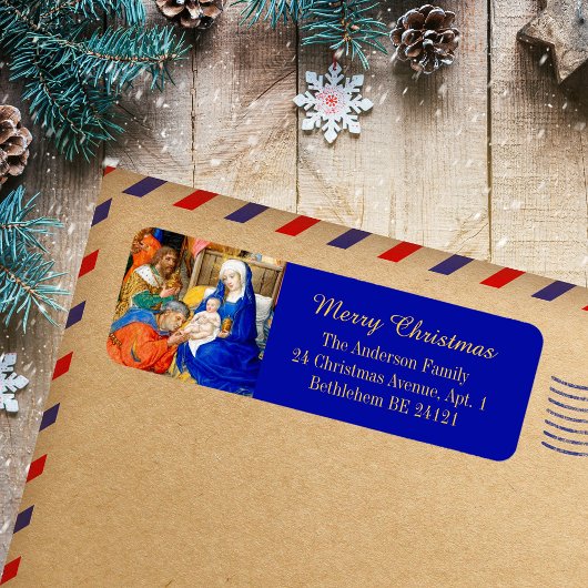 中世キリスト教三王メリークリスマス ラベル
