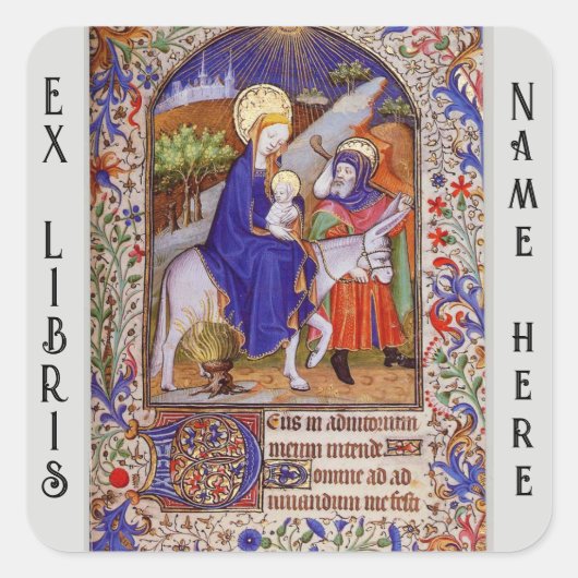 中世キリスト教蔵書票 スクエアシール (正面)