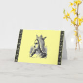 中世クイーングリーティングカード カード (黄色い花)