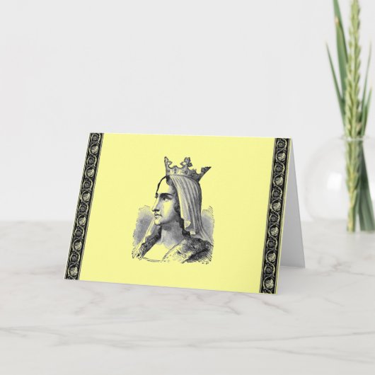 中世クイーングリーティングカード カード (正面)