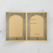 中世クリスマスのテンプレート シーズンカード (内部)