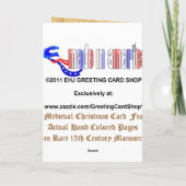 中世クリスマスカード3 シーズンカード (裏面)