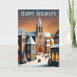 中世クリスマスビレッジシーン カード