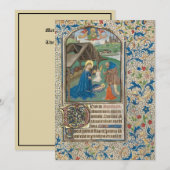 中世クリスマス出生バイウィレム・ブレラント シーズンカード (正面/裏面)