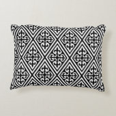 中世クロスダマスク – 白黒 アクセントクッション (裏面)