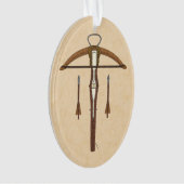 中世クロスボウ(ボルト付) オーナメント (正面)