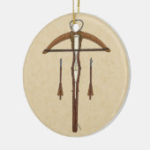 中世クロスボウ（ボルト付） セラミックオーナメント (左)