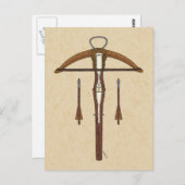 中世クロスボウ(ボルト付) ポストカード (正面/裏面)