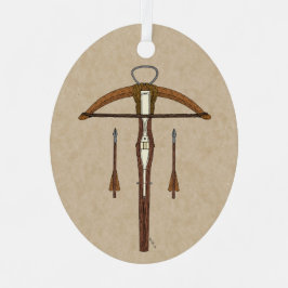 中世クロスボウ（ボルト付） メタルオーナメント