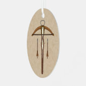 中世クロスボウ（ボルト付） メタルオーナメント (正面左)