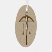 中世クロスボウ（ボルト付） メタルオーナメント (正面右)